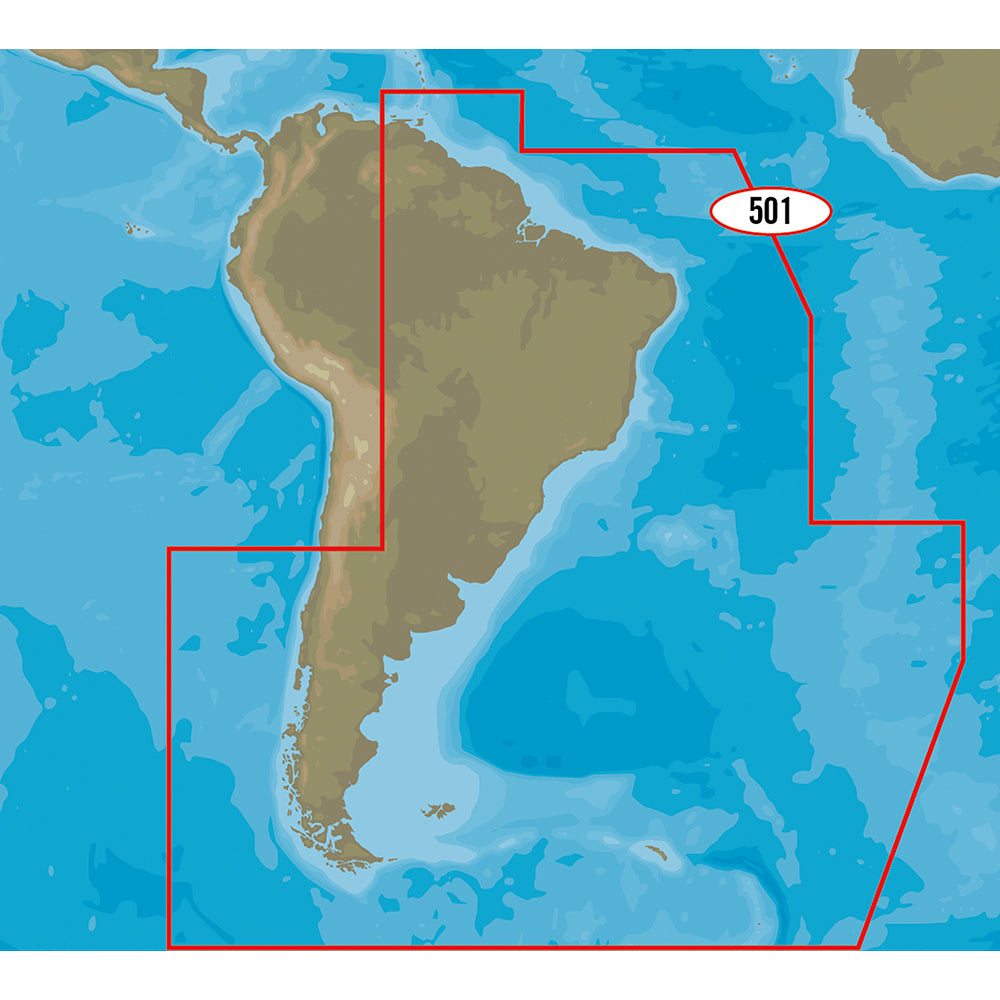 C-MAP 4D SA-D501 Gulf of Paria to Cape Horn Premium Nautical Chart - Marine Navigation microSD/SD Card (M-SA-D501-MS)