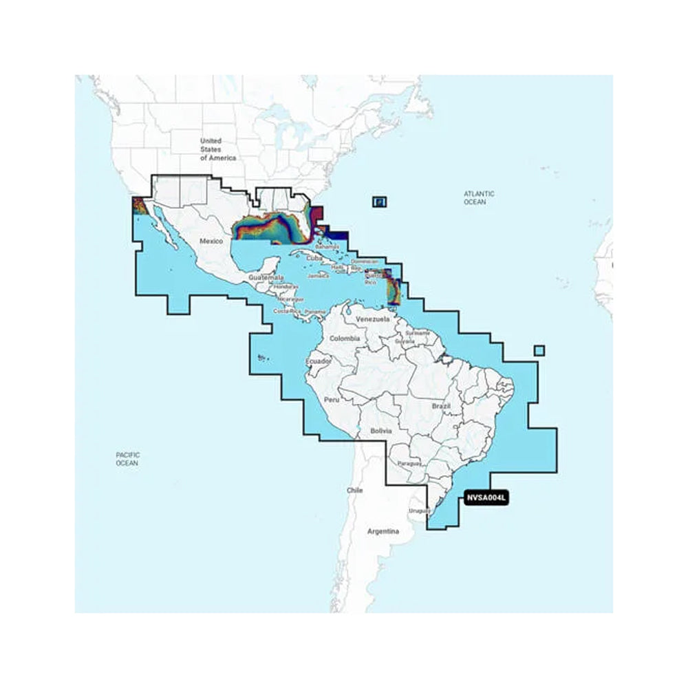 Garmin Navionics Vision+ NVSA004L -Mexico, the Caribbean to Brazil - Inland & Coastal Marine Charts (010-C1285-00)