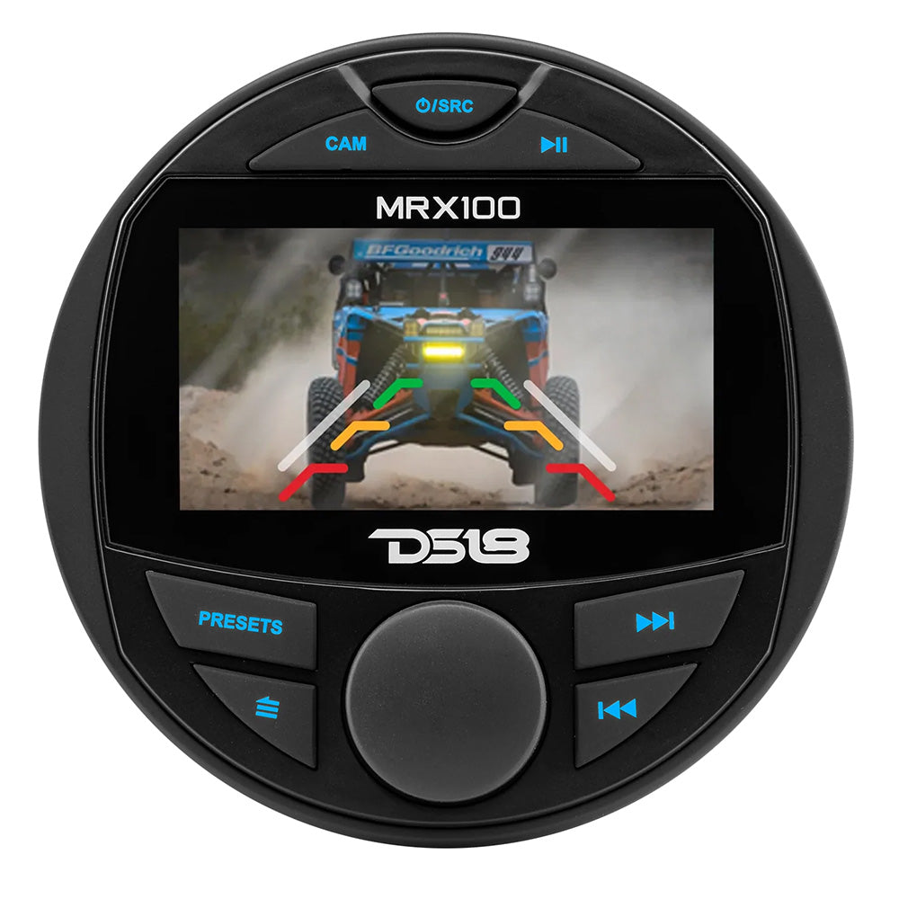 DS18 MRX100 2 Zone Marine Head Unit with TFT LCD Screen - 4x50 Watts Max (MRX100)