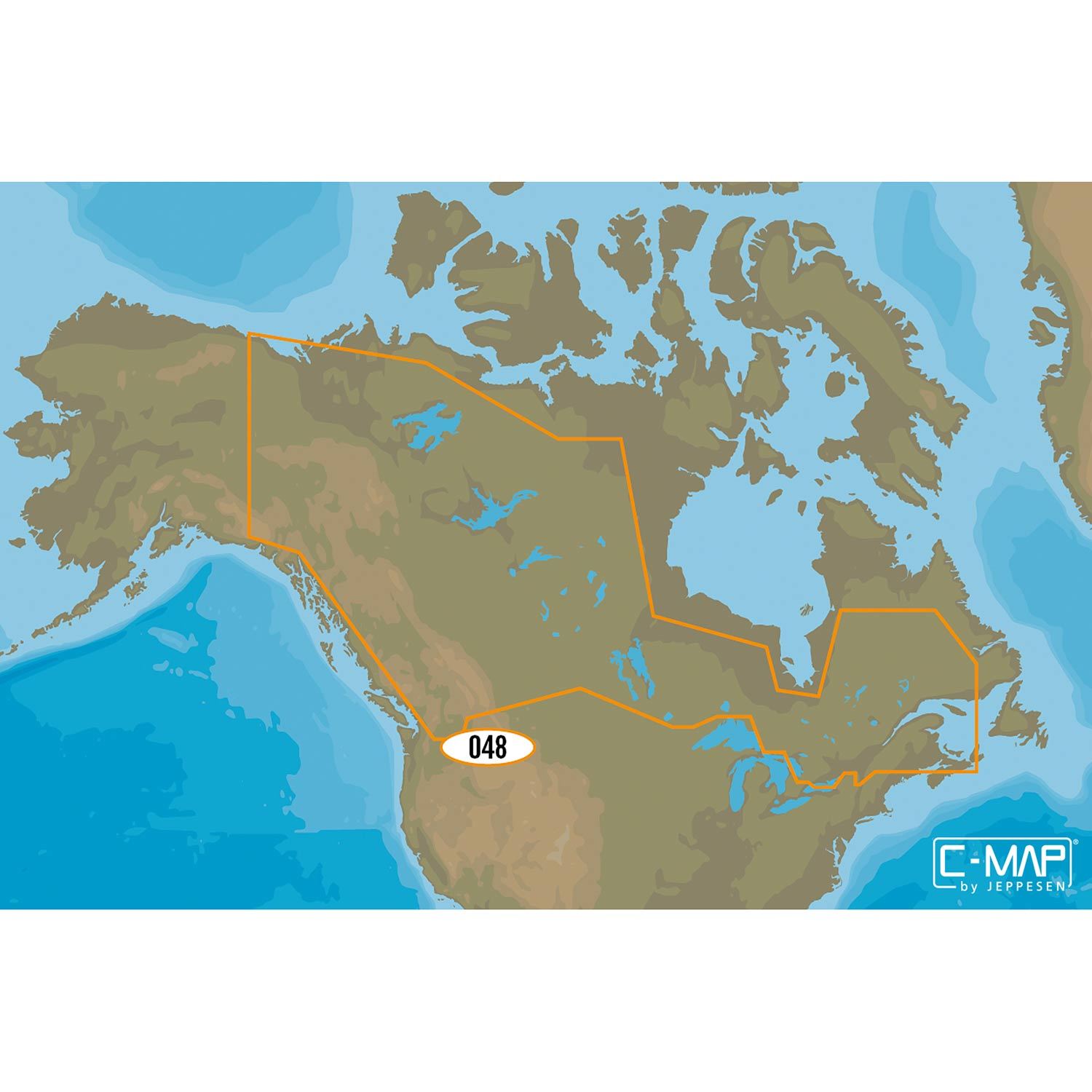 C-MAP 4D NA-D048 Canada Lakes Premium Nautical Chart - Marine Navigation microSD/SD Card (M-NA-D048-MS)