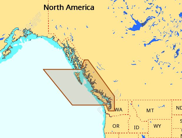 C-MAP MAX Wide NA-M025 Canada West Including Puget Sound Nautical Chart - Marine Navigation microSD/SD Card (M-NA-M025-MS)