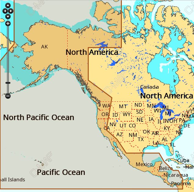 C-MAP MAX Wide NA-M035 Pacific Coast and Central America Nautical Chart - Marine Navigation microSD/SD Card (M-NA-M035-MS)