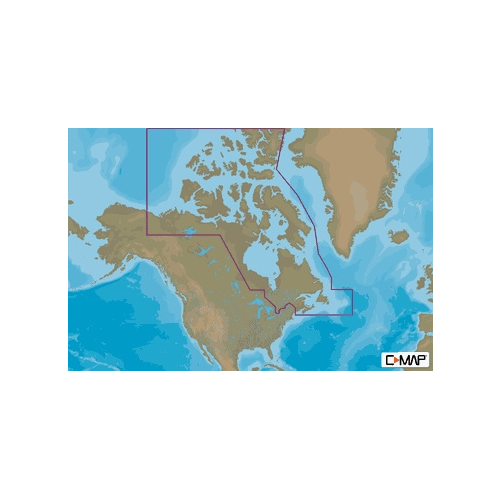 C-MAP MAX-N+ NA-Y021 Canada North & East Nautical Chart - Marine Navigation microSD/SD Card (M-NA-Y021-MS)