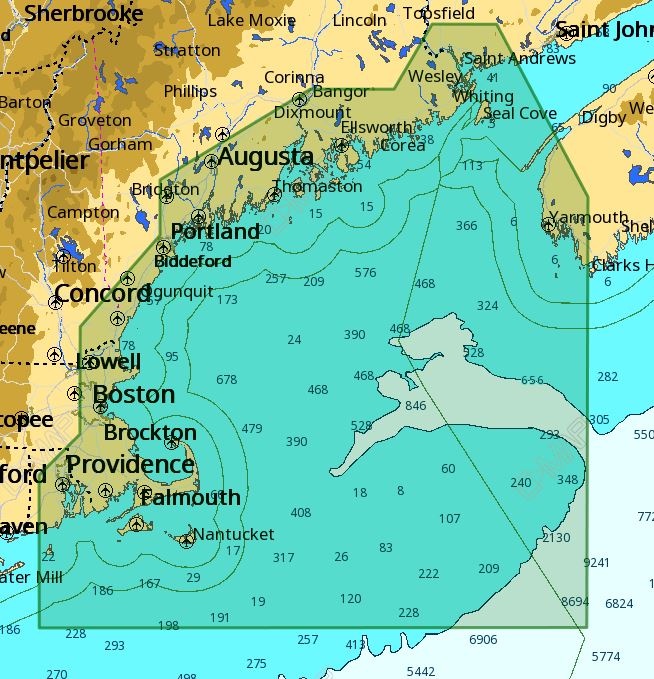 C-MAP 4D NA-D939 Passamaquoddy Bay to Block Island Premium Nautical Chart - Marine Navigation microSD/SD Card (M-NA-D939-MS)