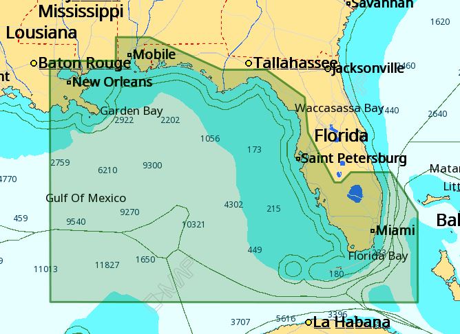 C-MAP 4D NA-D944 St. Lucie Inlet to New Orleans Premium Nautical Chart - Marine Navigation microSD/SD Card (M-NA-D944-MS)
