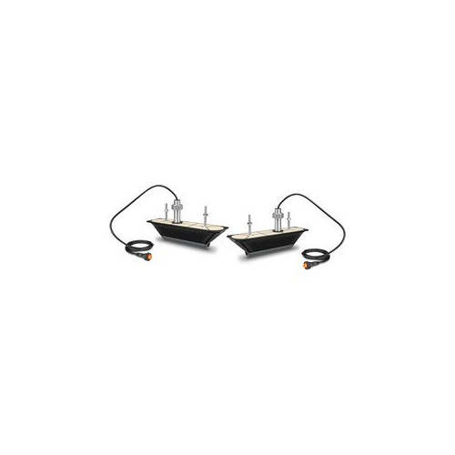Garmin GT30-THP SS Thru-Hull Pair DownVü/SideVü Scanning Transducer with Temp for Hull Deadrises 5°-25° (010-01961-11)