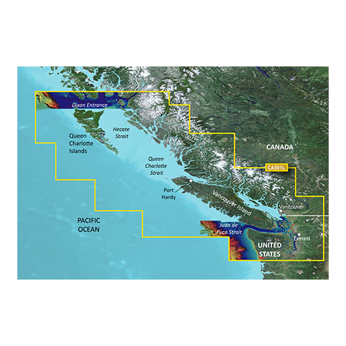 Garmin BlueChart g3 Vision HD - VCA501L - Vancouver Island - Dixon Entrance - microSD/SD (010-C0701-00)