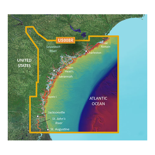 Garmin BlueChart g3 Vision HD - VUS008R - Charleston to Jacksonville - microSD/SD (010-C0709-00)