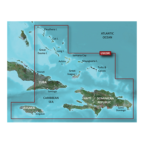 Garmin BlueChart g3 Vision HD - VUS029R - Southern Bahamas - microSD/SD (010-C0730-00)