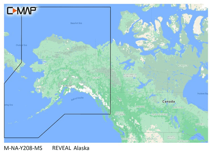C-MAP Reveal NA-Y208 Coastal Alaska Nautical Chart - Marine Navigation microSD/SD Card (M-NA-Y208-MS)