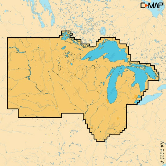 C-MAP Reveal X NA-T-212 US Lakes North Central Nautical Chart - Marine Navigation microSD/SD Card (M-NA-T-212-R-MS)