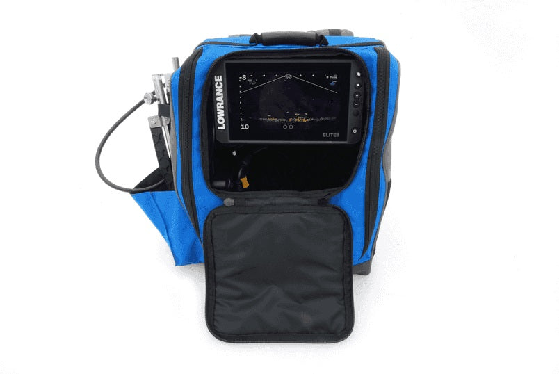 Lowrance Explorer Elite FS 9 ActiveTarget Ice Fishing Bundle with Display, ActiveTarget, and Bag with Custom Harness & Master Power Switch (000-15956-001)