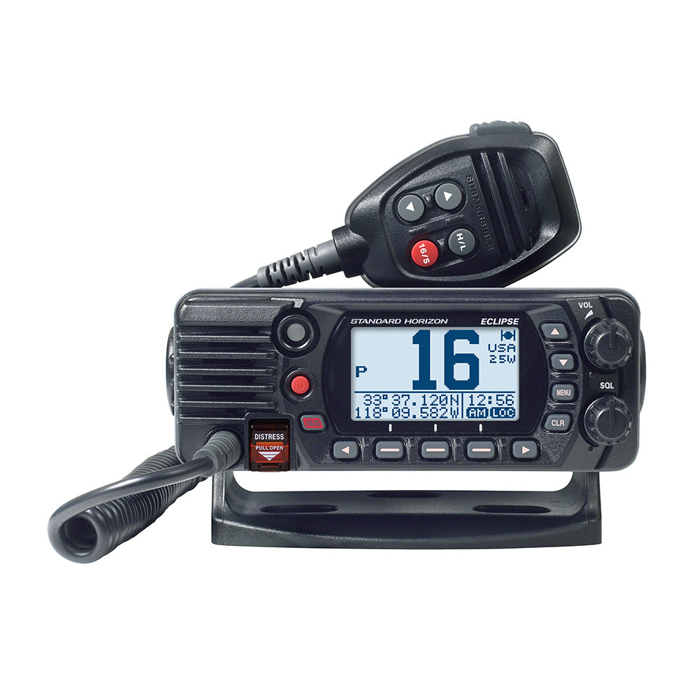 Standard Horizon GX1410GB Eclipse Series 25W Fixed Mount VHfor GPS - Black