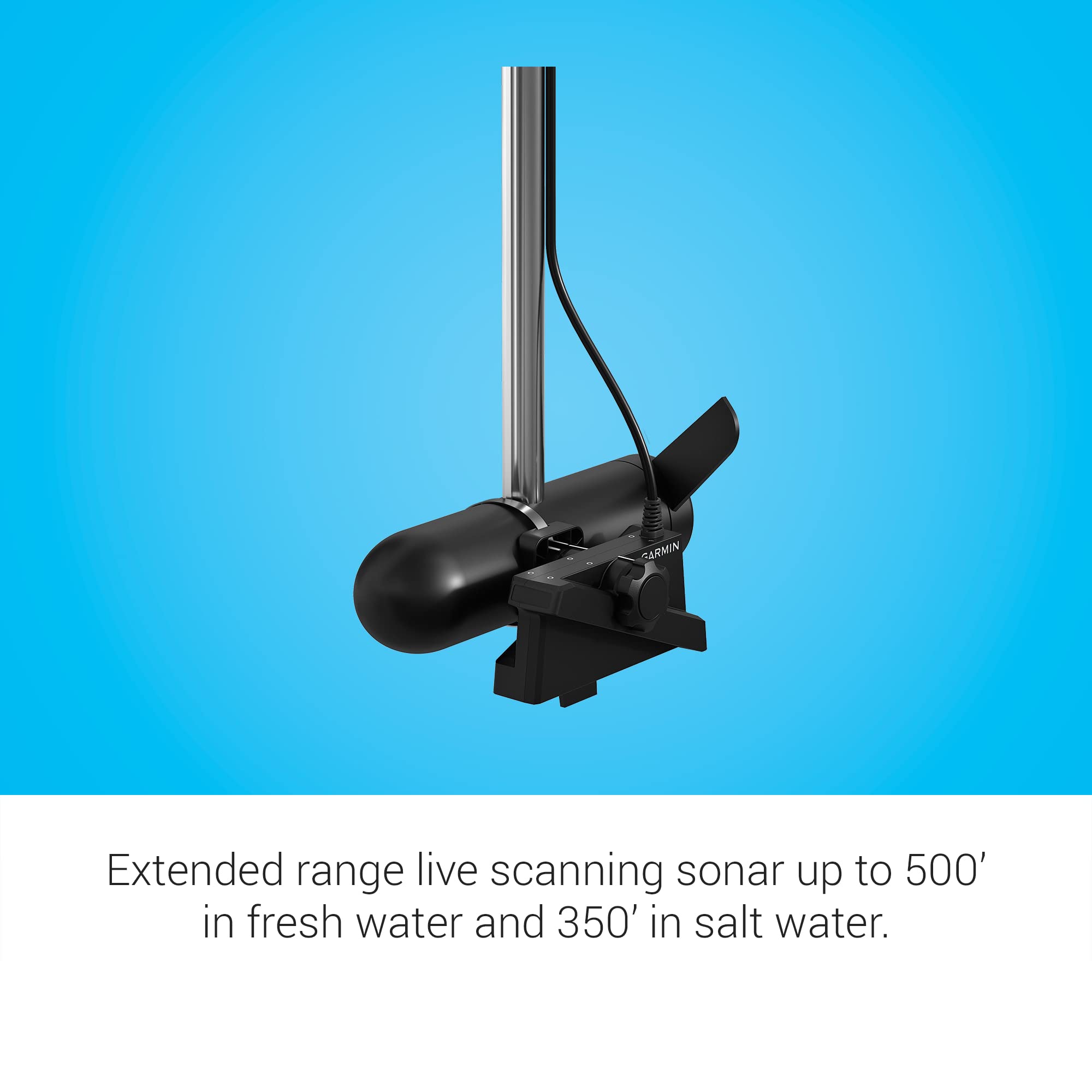 Garmin LiveScope XR System with GLS 10 and LVS62 Transducer, Live Scanning Sonar for Open Water, 500' Range in Freshwater, 350' Range in Saltwater (010-02719-00)