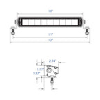 PlashLights 10" SRX 2-Series Single Row LED Light Bar - Black Housing | SRX2-10