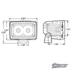 PlashLights 20W Low Profile LED Spreader Light - 120 Scene Flood - White Housing | 20-LP-SC-WHT