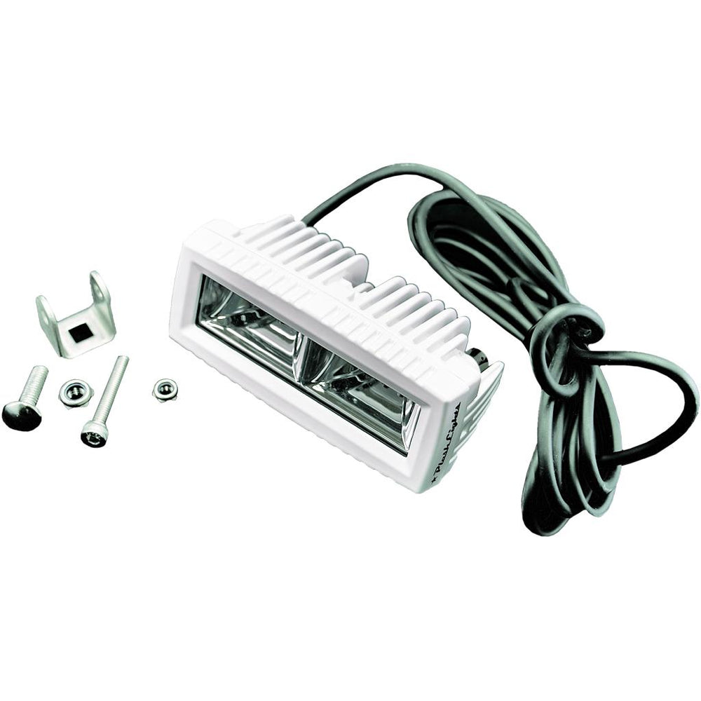 PlashLights 40W Low Profile LED Spreader Light - 140 Scene Flood - White Housing | 40-LP-SC-WHT
