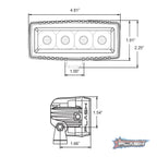 PlashLights 40W Low Profile LED Spreader Light - 140 Scene Flood - White Housing | 40-LP-SC-WHT