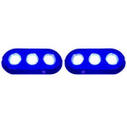 PlashLights Grande 180W Underwater Transom Light - Blue - Pair | PL-UWL-180BLU-K
