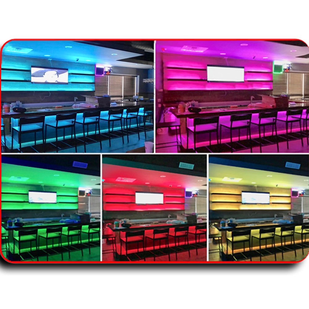 PlashLights 12v RGB Color Changing Waterproof Flexible Light Strip - Ip68 - 26' | FLS-RGB-68-26FT