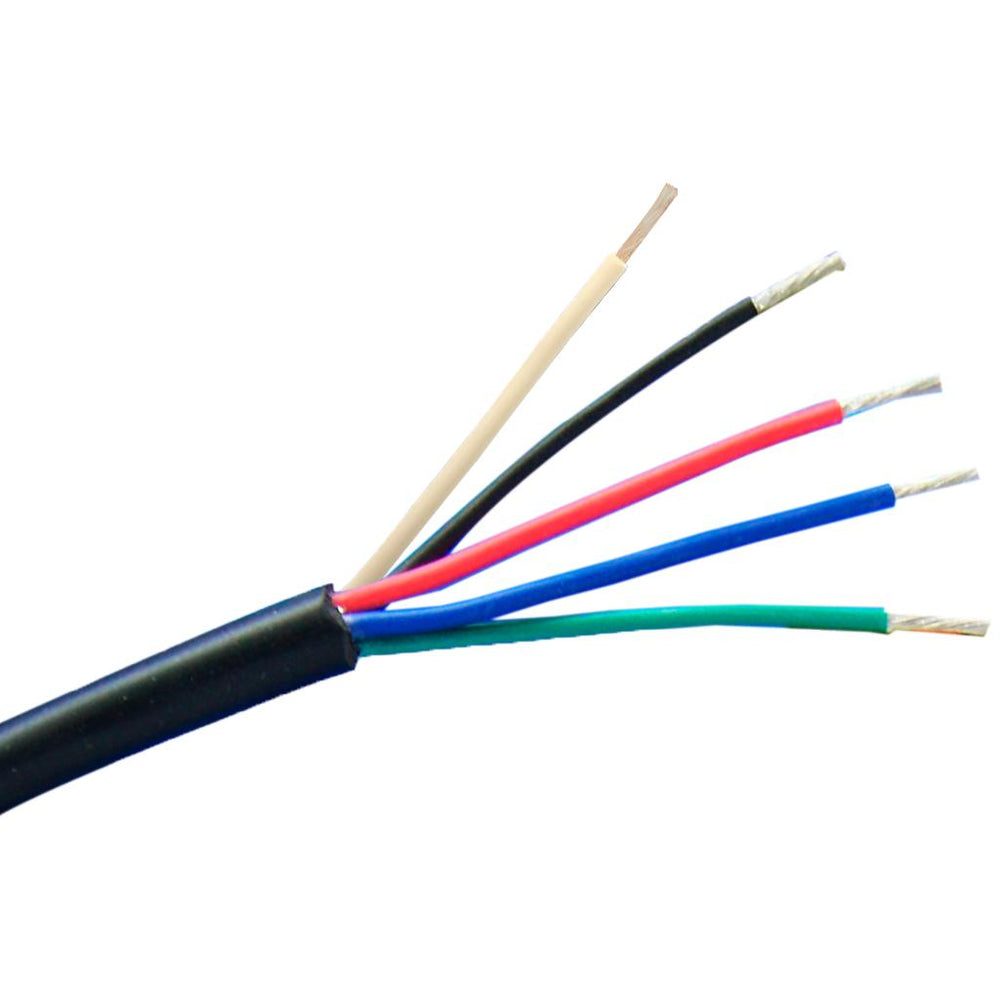PlashLights 18awg RGB+W 5 Conductor Wire - 150ft Spool | PW-18/5-RGBW