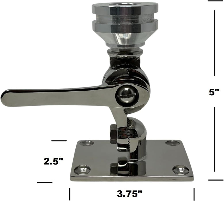 LocMarine 8460 Starlink Mini Coupling with Stainless Steel Adjustable Fixed Mount Base Kit. | LM-SMINI-HDBRK