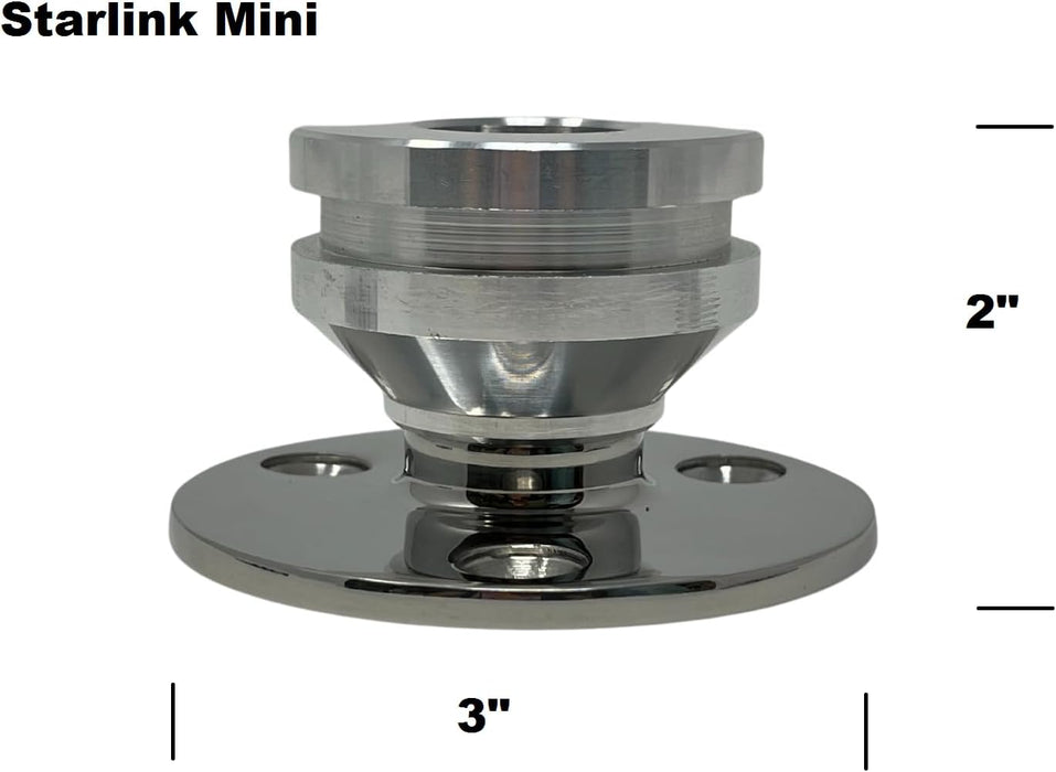 LocMarine 8460 Starlink Mini Coupling with Stainless Steel Fixed Mount Base Kit. | LM-SMINI-FX