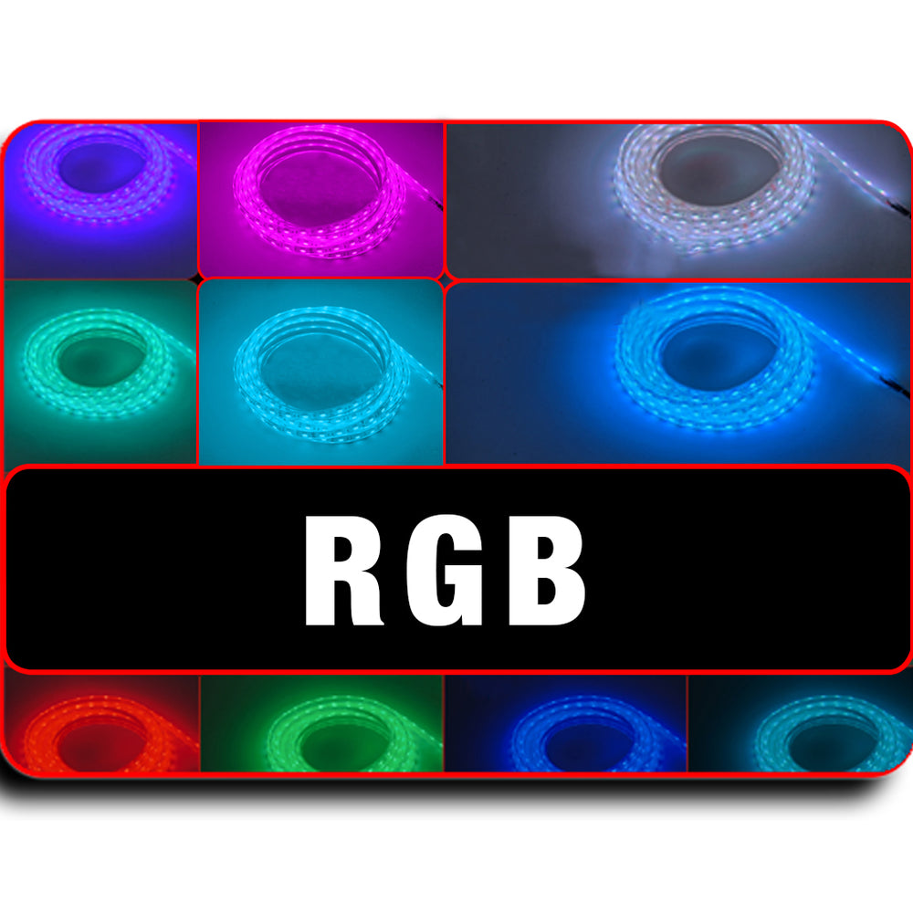 PlashLights 12v RGB Color Changing Waterproof Flexible Light Strip - Ip68 - 24' | FLS-RGB-68-24FT
