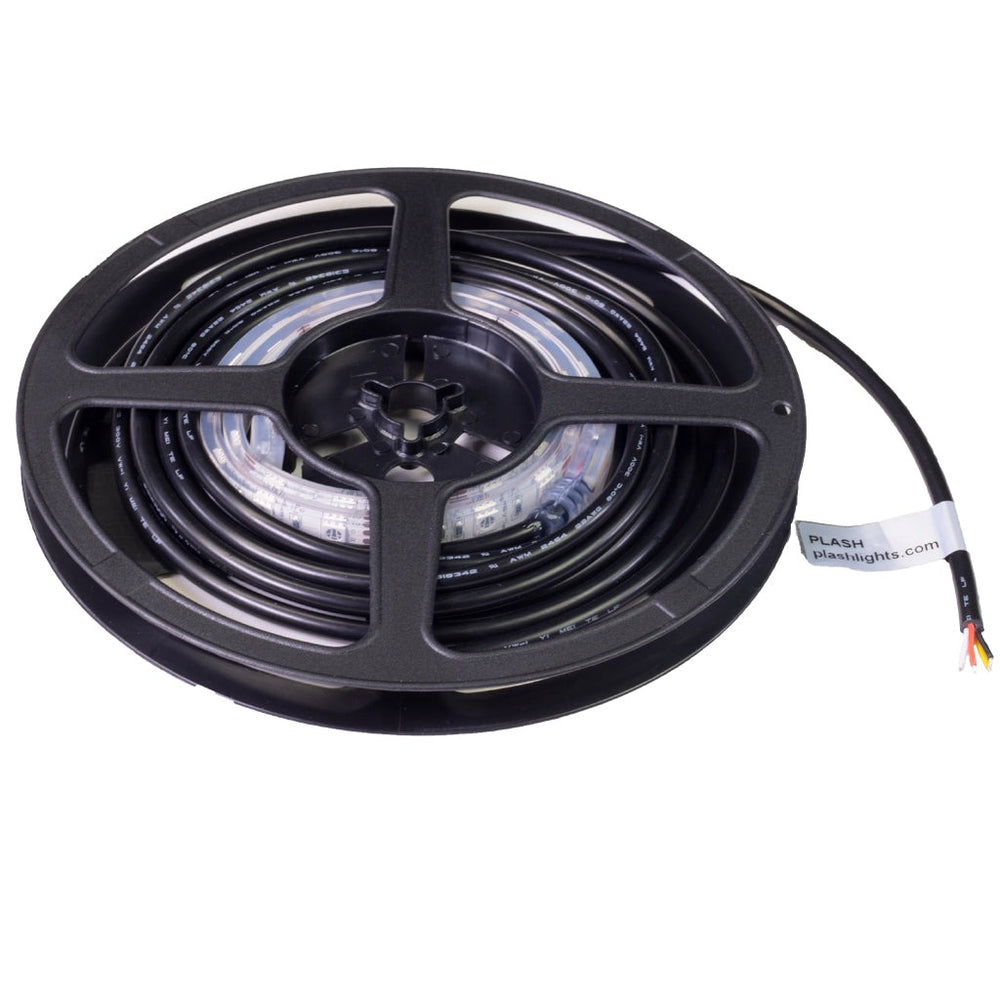 PlashLights 12v RGB Color Changing Waterproof Flexible Light Strip - Ip68 - 24' | FLS-RGB-68-24FT