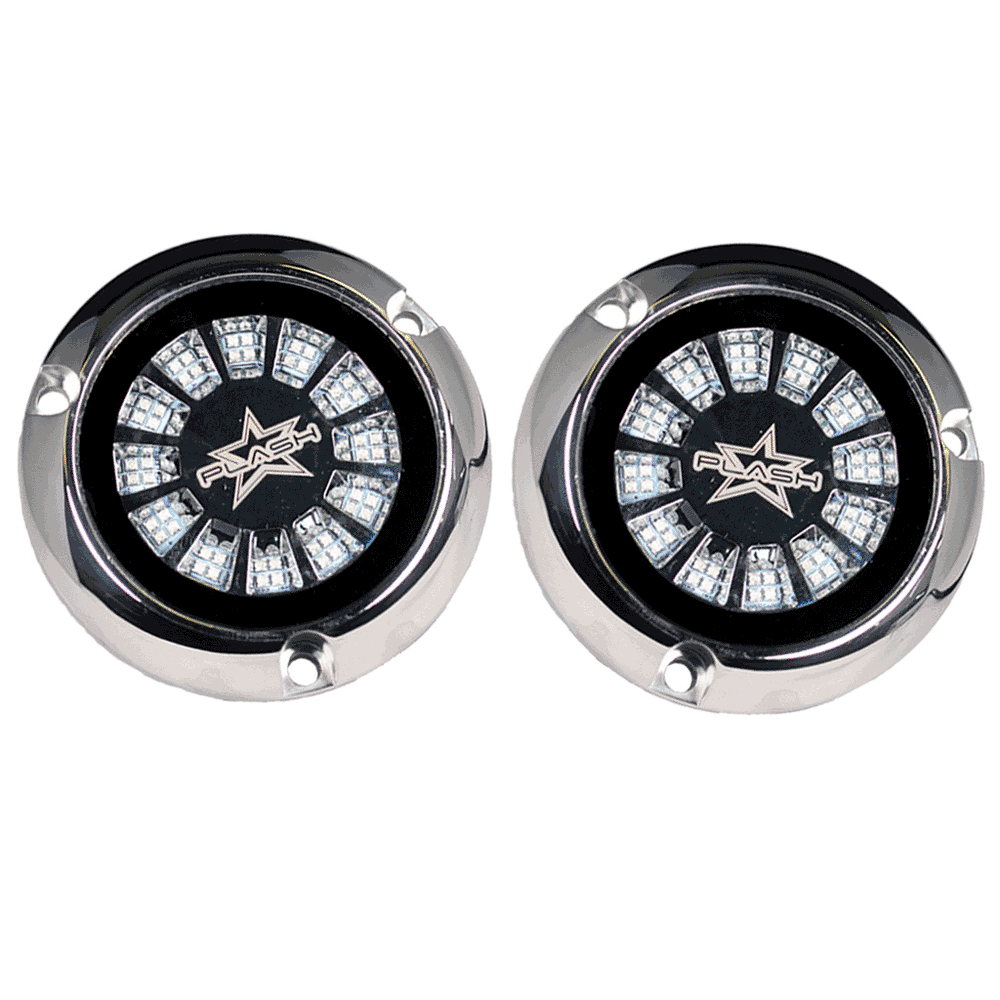 PlashLights Epik Underwater Transom Light - Blue + Green - Pair | PL-UWL-EPIK-B/G-K