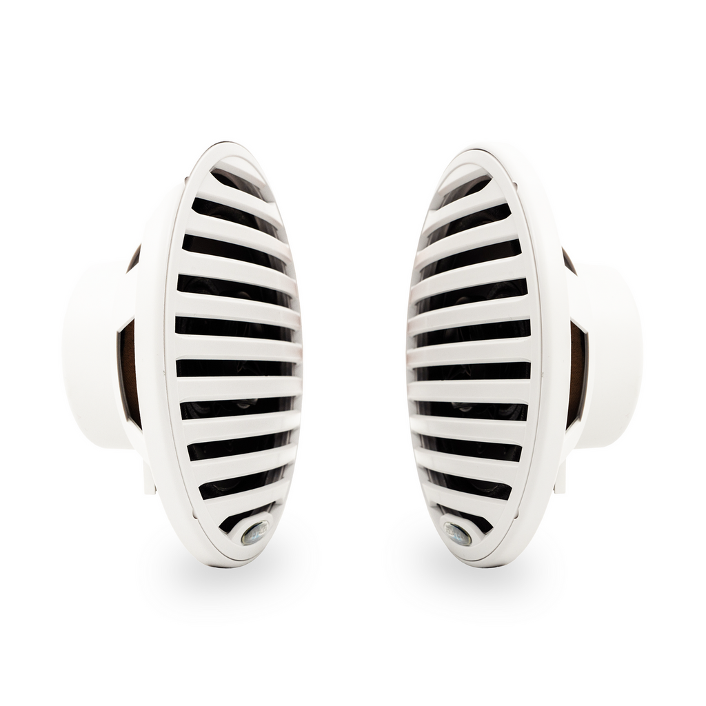 Aquatic AV EC121 Economy 6.5" Waterproof Marine Coaxial Speakers, 160W Total Power, 4 Ohm, Matte White, Pair