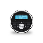 Aquatic AV GP100B Marine Stereo Kit: GP1 Bluetooth Gauge Stereo and 1 pair of Black 6.5" Marine Speakers