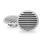 Aquatic AV GP100W Marine Stereo Kit: GP1 Bluetooth Gauge Stereo and 1 pair of White 6.5" Marine Speakers