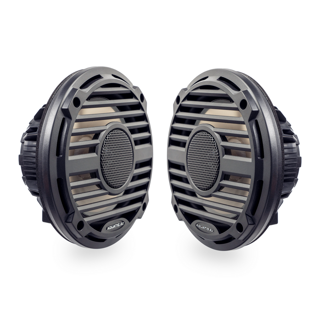 Aquatic AV CK502 PRO Classic Platinum Kit : SWA6 Amplified Bluetooth Stereo Subwoofer with 2 pairs of 6.5" PRO Classic Black Coaxial Speakers