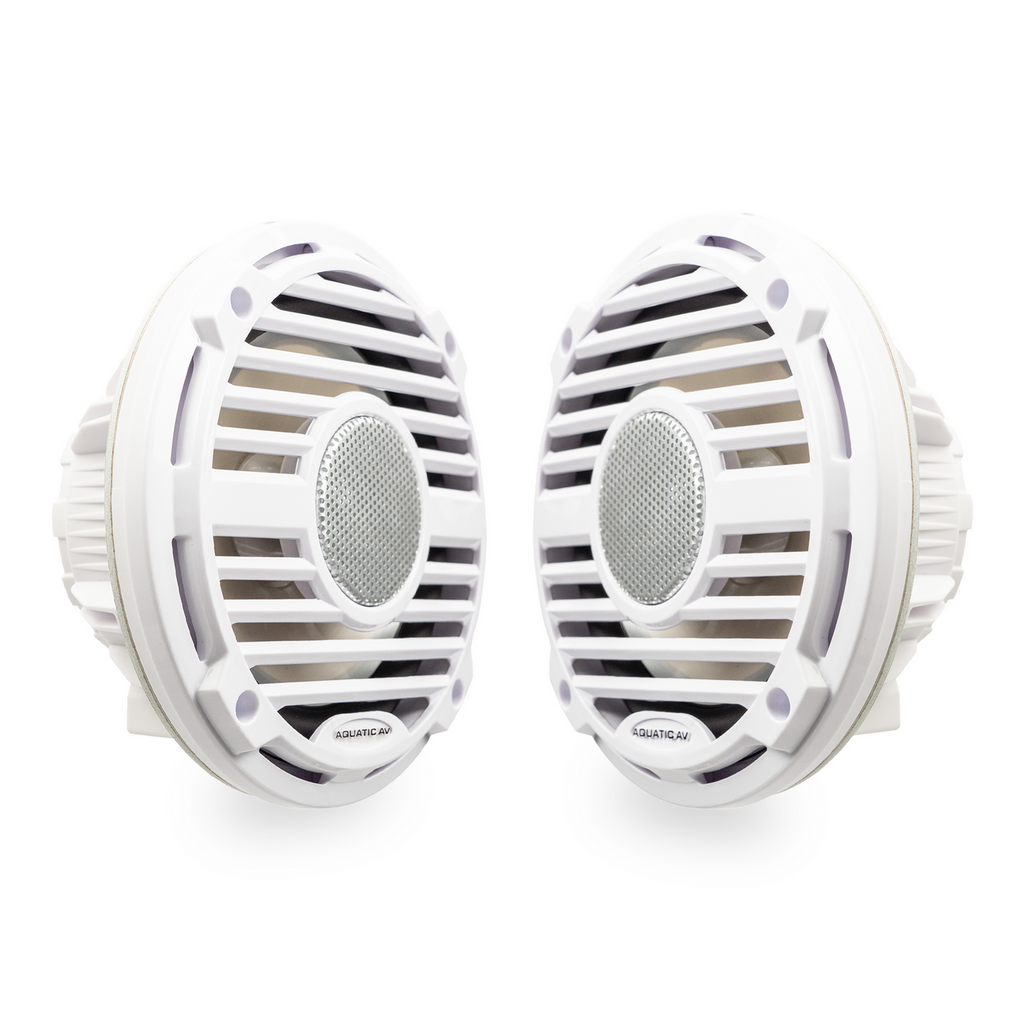 Aquatic AV CK503 PRO Classic Platinum Kit : SWA6 Amplified Bluetooth Stereo Subwoofer with 2 pairs of 6.5" PRO Classic White Coaxial Speakers