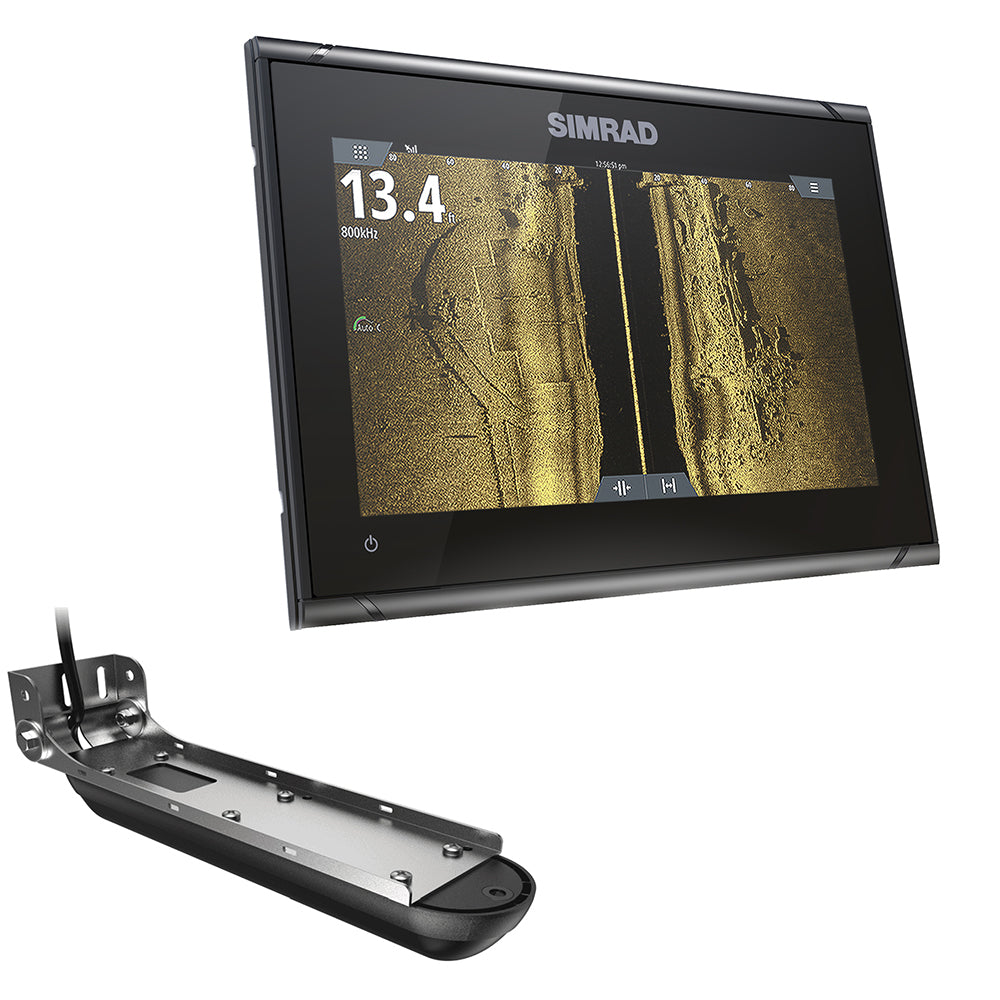 Simrad GO9 XSE 9" Multifunction Display Chartplotter/Fishfinder Radar Bundle with HALO20+ Radar Dome, Active Imaging 3-in-1 Transom-Mount Transducer, and C-MAP Discover Chart (000-15617-002)