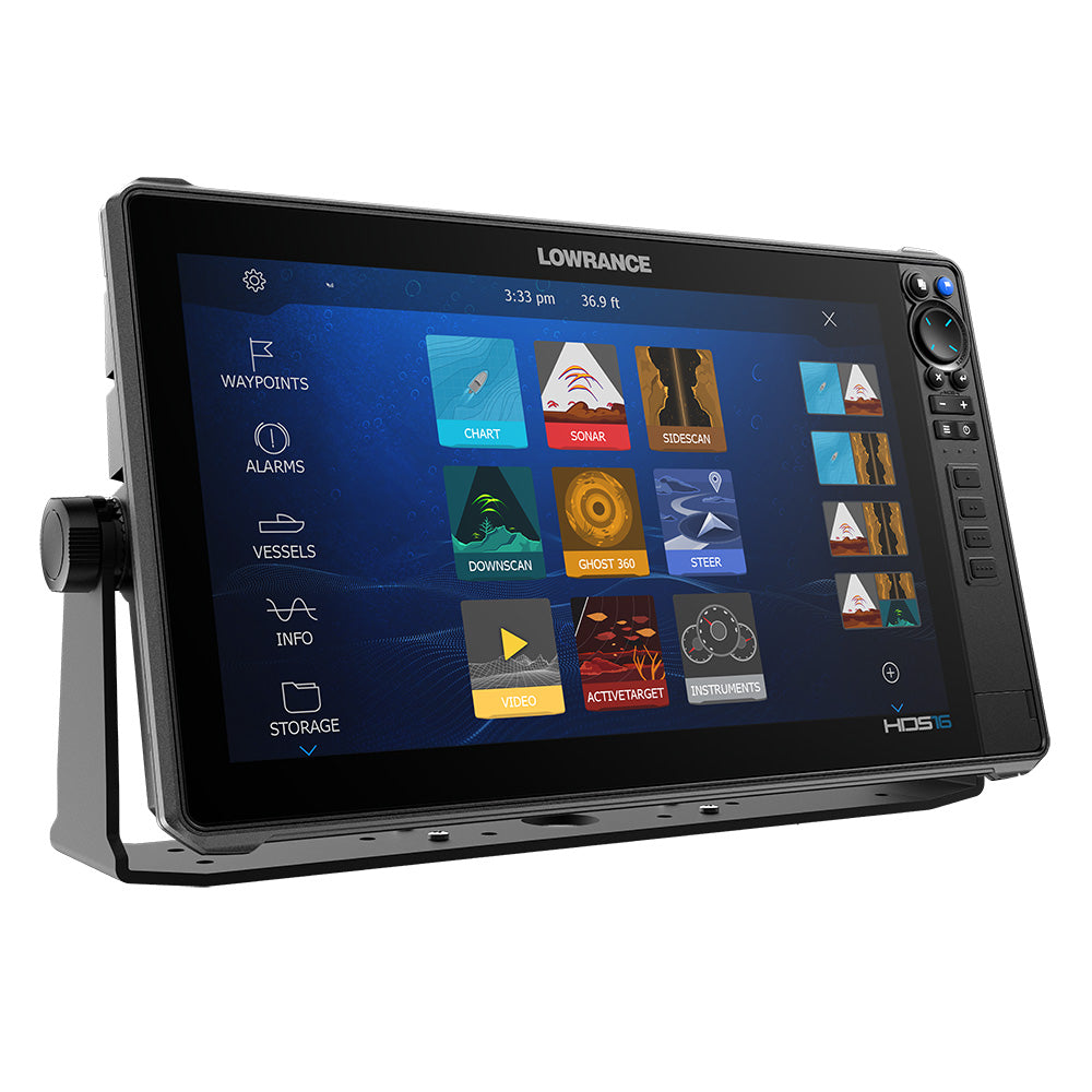 Lowrance HDS PRO 16 16" Multifunction Display Fishfinder/Chartplotter with Preloaded C-MAP DISCOVER OnBoard Chart  - No Transducer (000-16005-001)