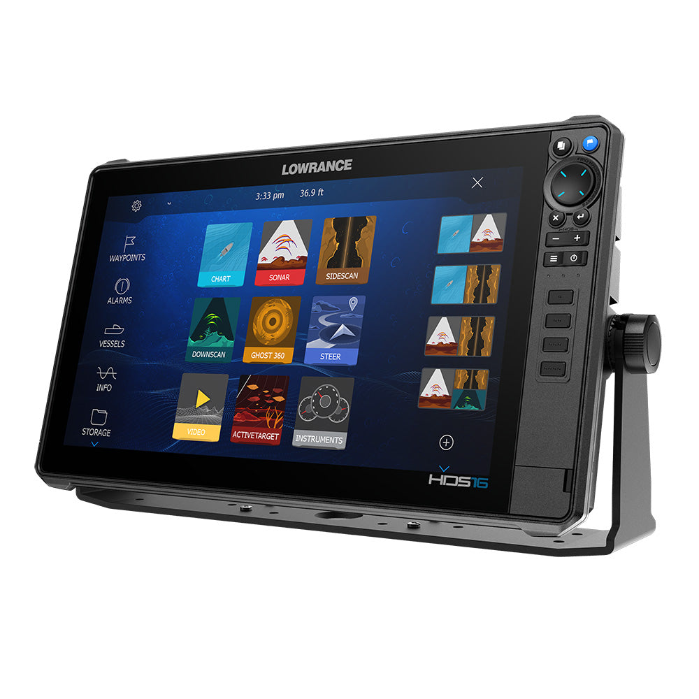 Lowrance HDS PRO 16 16" Multifunction Display Fishfinder/Chartplotter with Preloaded C-MAP DISCOVER OnBoard Chart  - No Transducer (000-16005-001)