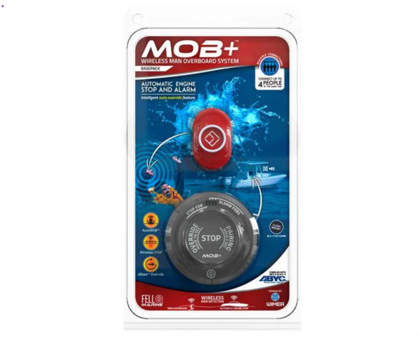 FELL Marine MOB+ Basepack Wireless Engine Cutoff Switch Man Overboard Safety Device for Boats (72.380.206)