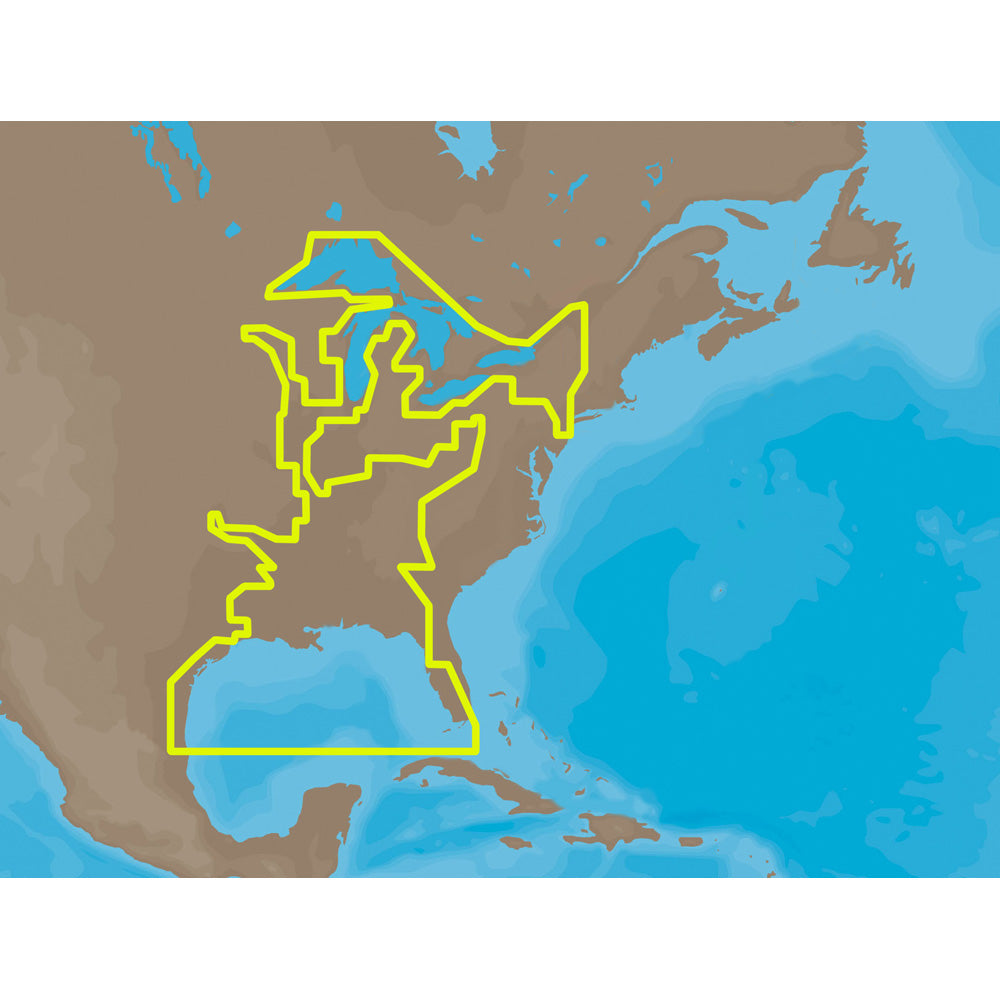 C-MAP MAX Wide NA-M023 Gulf of Mexico, Great Lakes and Rivers Nautical Chart - Marine Navigation microSD/SD Card (M-NA-M023-MS)