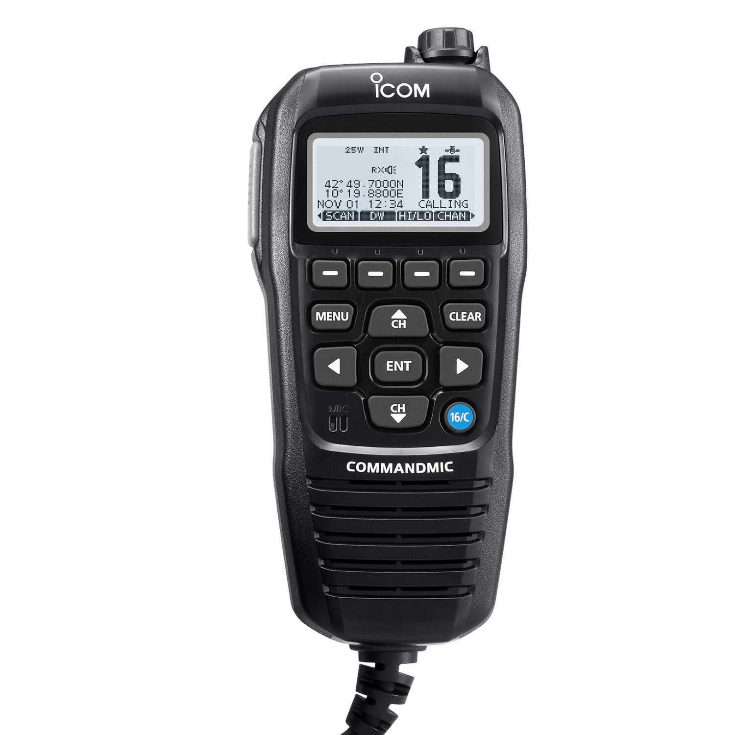Icom M510BB Black Box High-Performance Extendable VHF & AIS Marine Tranceiver with Black CommandMic and 3 CommandMic Ports (M510BB 21 USA)
