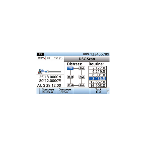 Icom IC-M803 Recreational SSB Radio GPS/GLONASS/SBAS Receiver with DSC, 4.3" Color TFT Display, and Microphone (M803)