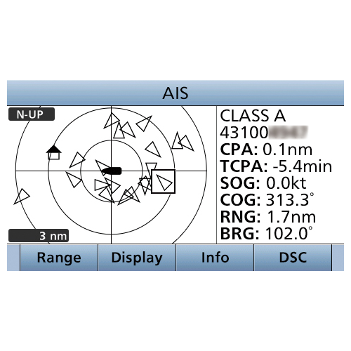 Icom IC-M605 25W Fixed Mount VHF & AIS Marine Transceiver with GNSS GPS/GLONASS/SBAS and 4.3" Color Display (M605 41 USA)