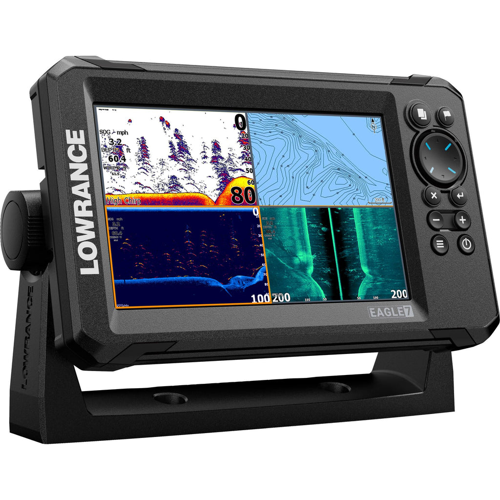 Lowrance Eagle 7 with TripleShot Transom-Mount Transducer and U.S. Inland Charts (000-16120-001)