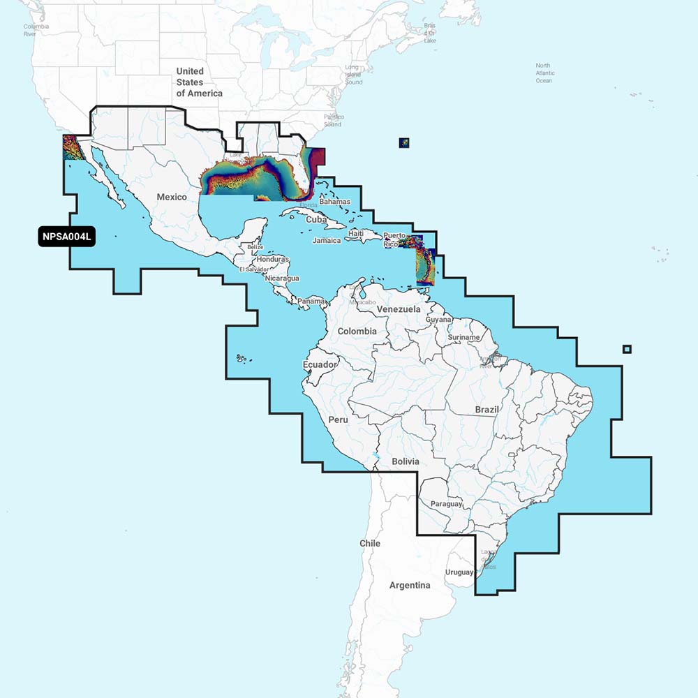 GARMIN Navionics+ Mexico, Caribbean to Brazil, Navionics Platinum+ microSD/SD card NPSA004L (010-C1364-40)