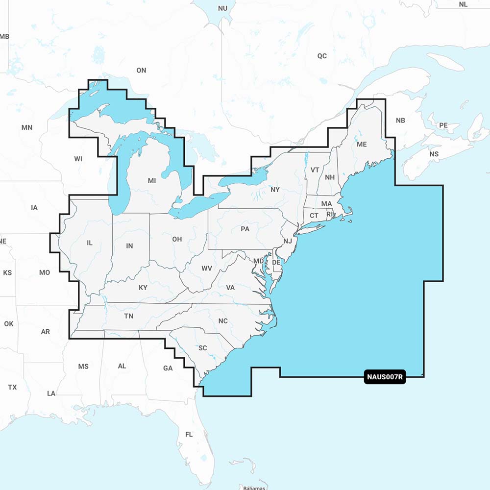 GARMIN Navionics+ U.S. East, Navionics+ microSD/SD card NAUS007R (010-C1370-30)