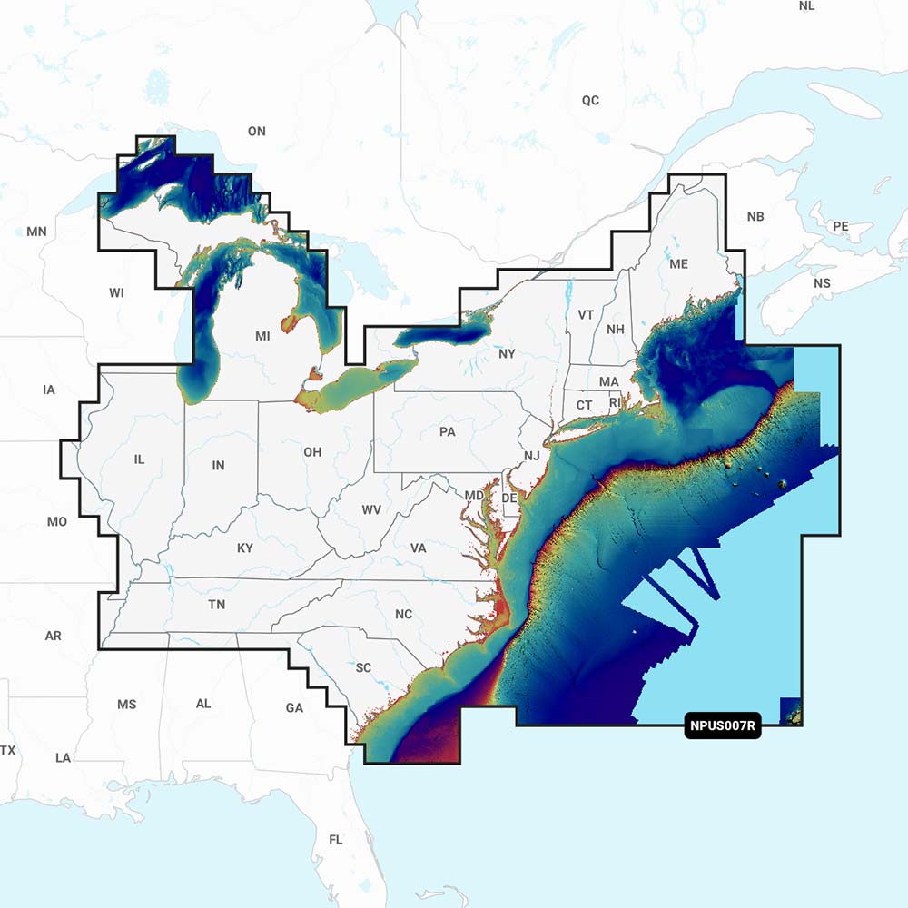 GARMIN Navionics+ U.S. East, Navionics Platinum+ microSD/SD card NPUS007R (010-C1370-40)