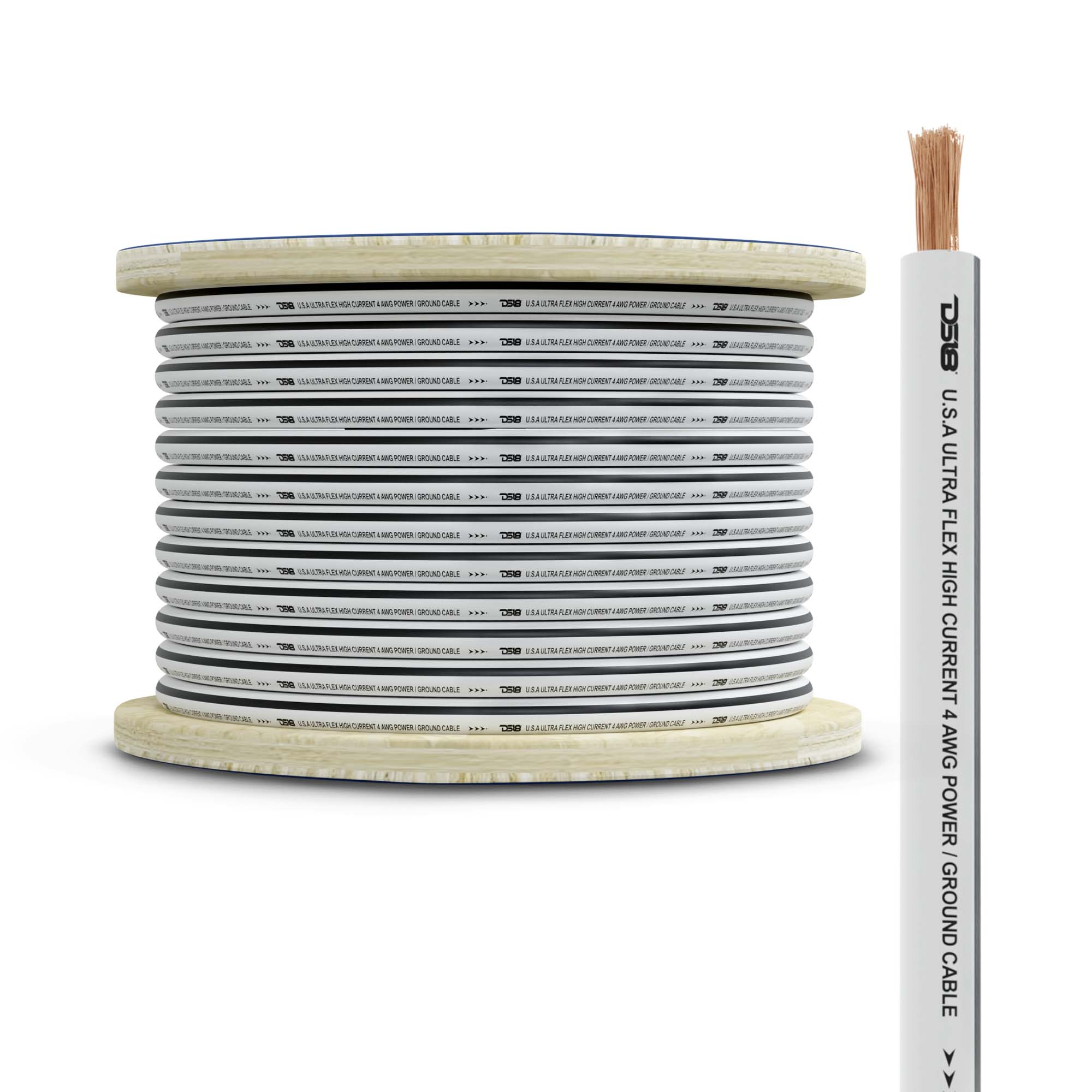 DS18 4-GA Marine Grade Tinned 100% Copper OFC Ground Wire -50 Feet (MOFC4GA50G)