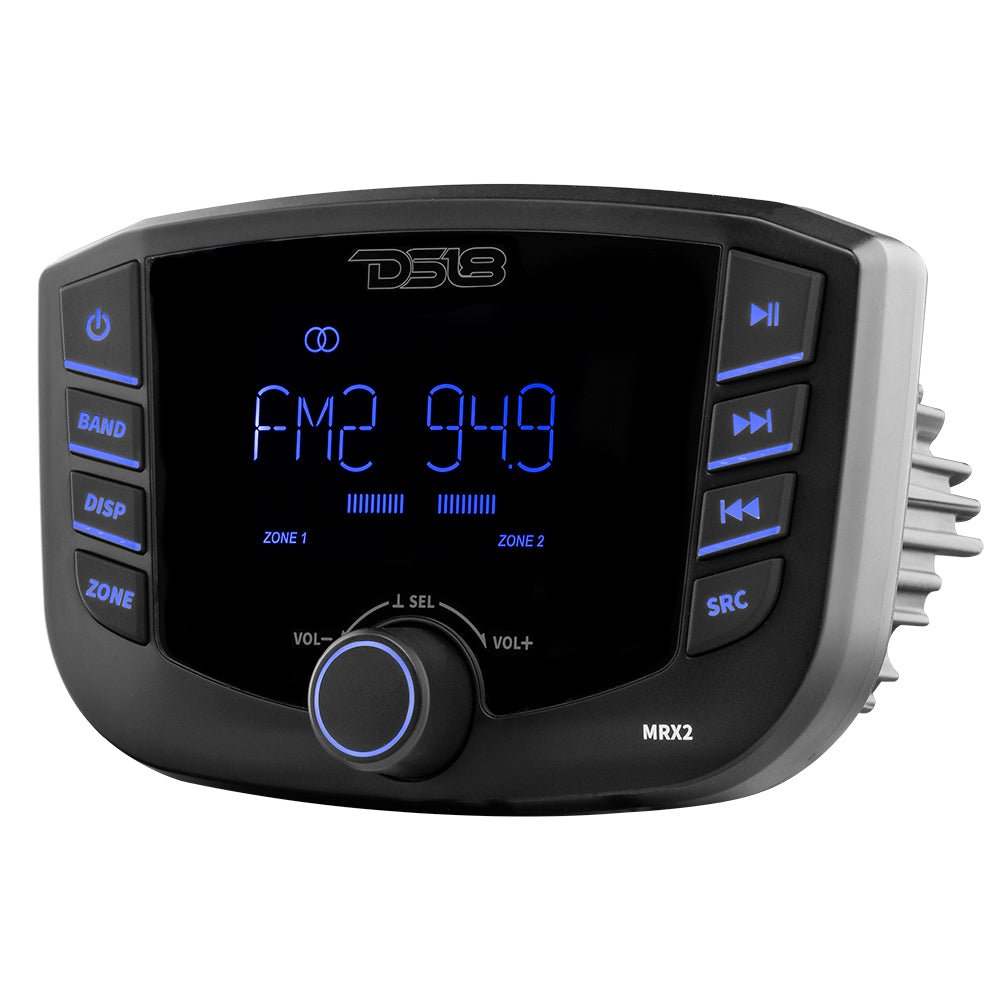 DS18 MRX2 2-Zone Marine Stereo with AM/FM/BT (MRX2)