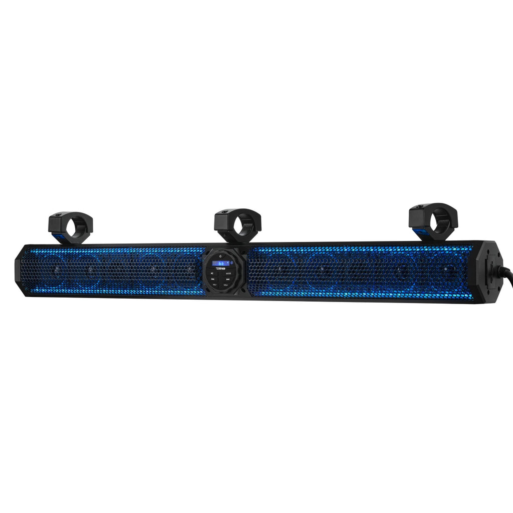 DS18 37" Marine Amplified Sound Bar with Bluetooth 1200W with 10 Speaker System and RGB LED (SB37BTXRGB)